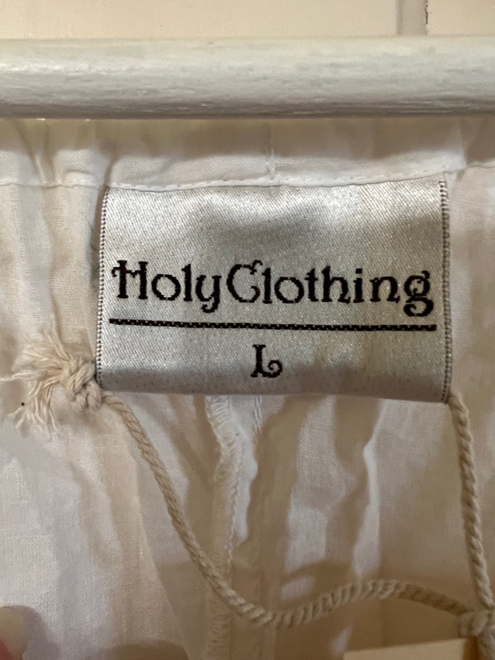Holy Clothing Boho Peasant Blouse - White- NEW WITH TAGS - Picture 6 of 10